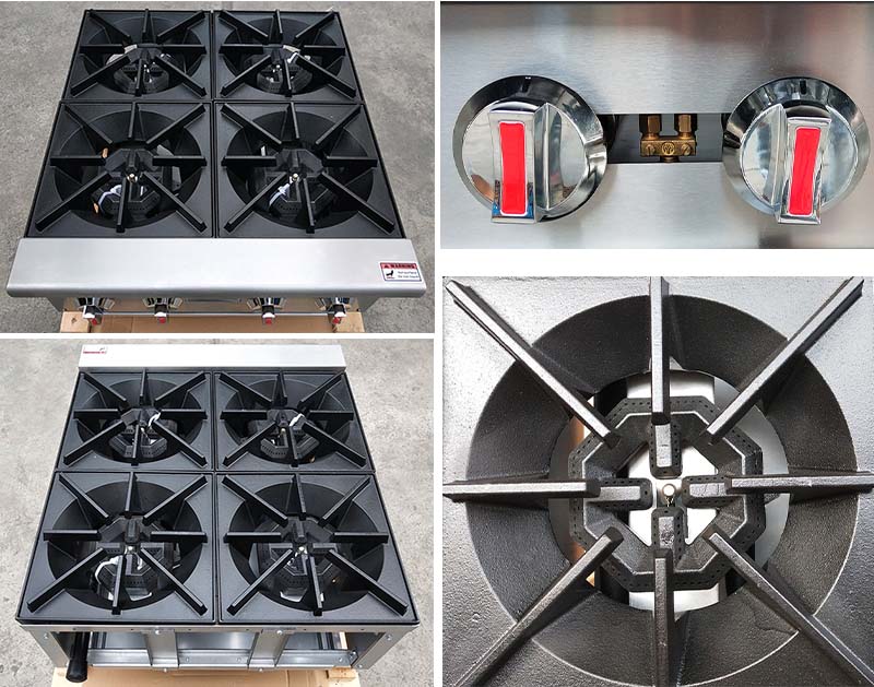 EHP-4S 4 Burners Gas Countertop Range