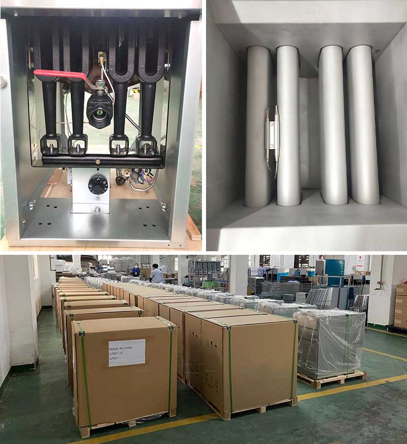Commercial 4 Burners 50 lb Gas Floor Fryer