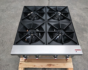 Best 4 Burners Commercial Gas Cooktop EHP-4S Burning Test