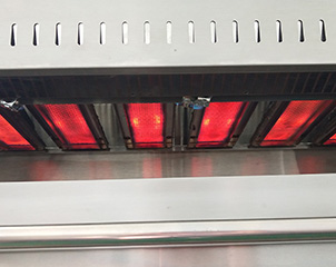 RCM-36L Rebenet Gas Salamander 6 Burners 36,000 Btu/hr Burning Test